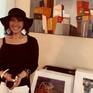 Contemporary latin-american artist Alicia Savio at "Jazz & Art" exhibit at Sierra Madre Women's Club.