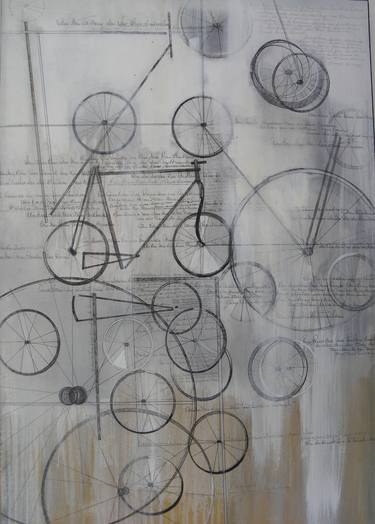 Print of Abstract Bike Paintings by Alicia Savio