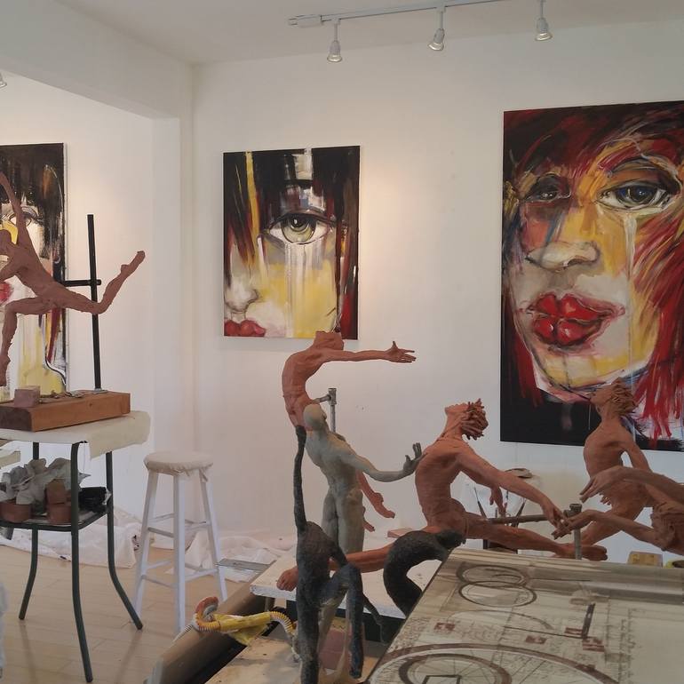 Original Abstract Women Painting by Alicia Savio