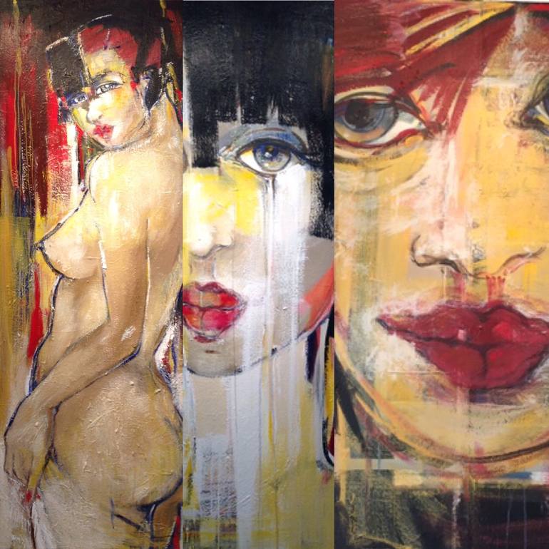 Original Abstract Women Painting by Alicia Savio