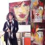 Contemporary latin-american artist Alicia Savio in her art studio.