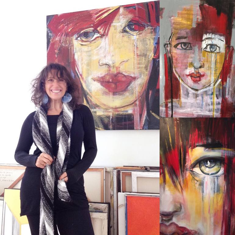 Original Abstract Women Painting by Alicia Savio