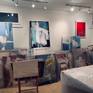 Contemporary latin american artist Alicia Savio showing her art studio