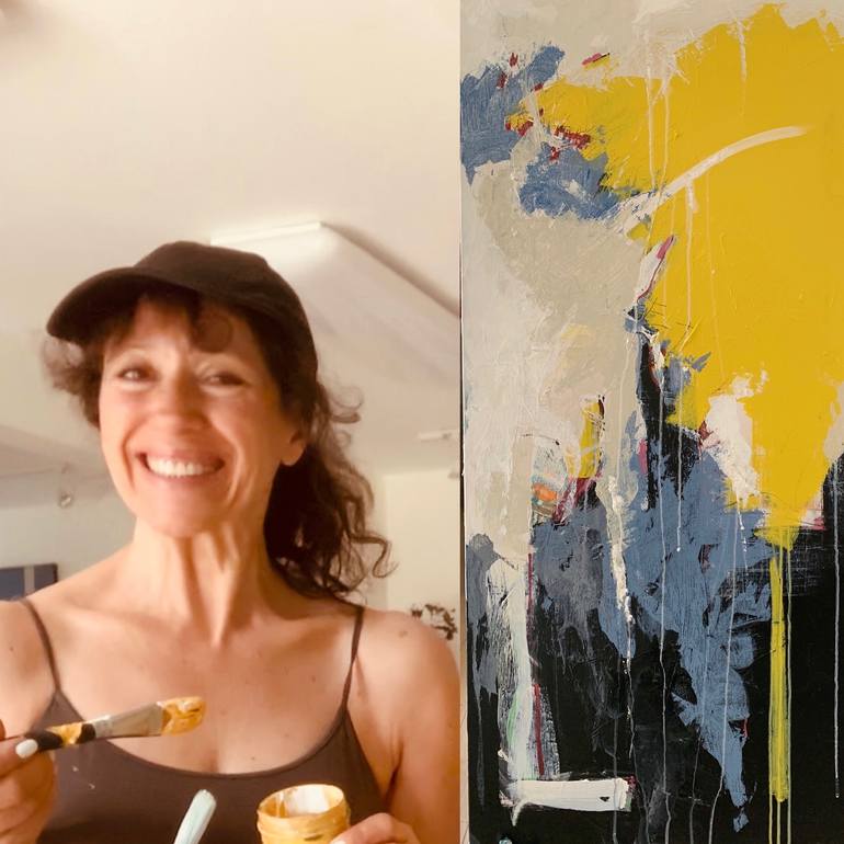 Original Fine Art Abstract Painting by Alicia Savio