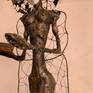 Contemporary Latin American artist Alicia Savio showing her art sculpture