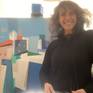 Contemporary Latin America Artist Alicia Savio in her Art Studio