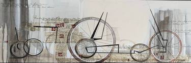 Original Abstract Bicycle Paintings by Alicia Savio