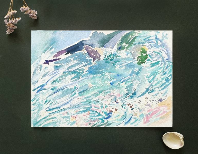 Original Impressionism Seascape Painting by Daria Galinski