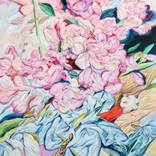 Still life with Pink Tulips and Peonies by Daria Galinski