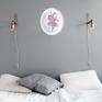 I like to use an oval canvas for flower painting. The rounded shape without corners highlights the softness of the flower, besides perfectly looks on the wall.
The shimmering petals of the gladiolus create an elegant and sophisticated shape of the bud. Light and calm color of the background beautifully show off the gladiolus.
That nice flower painting could goodly decorate the bedroom or living room.