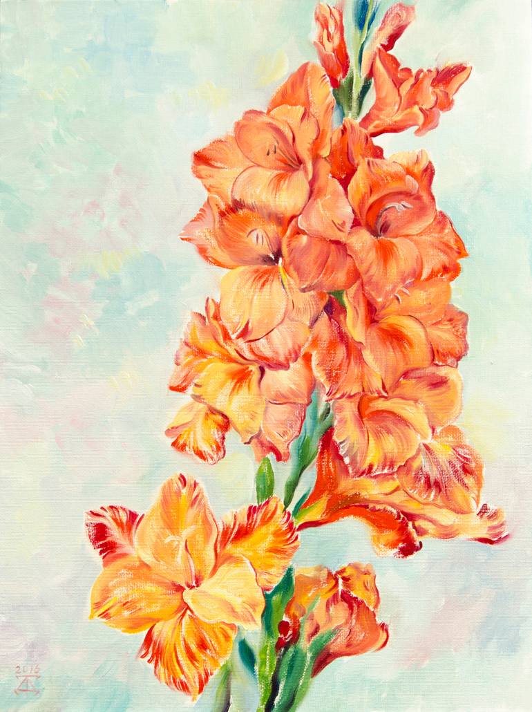 gladiolus painting