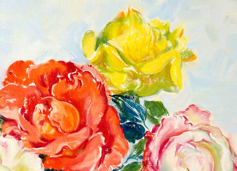 Original Impressionism Floral Painting by Daria Galinski