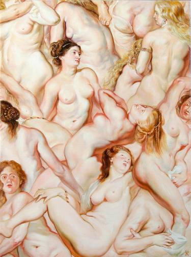 Print of Fine Art Nude Paintings by Daria Galinski