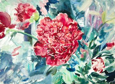 Original Expressionism Floral Paintings by Daria Galinski