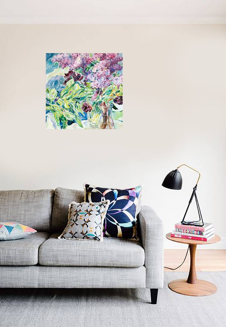 Original Impressionism Floral Painting by Daria Galinski