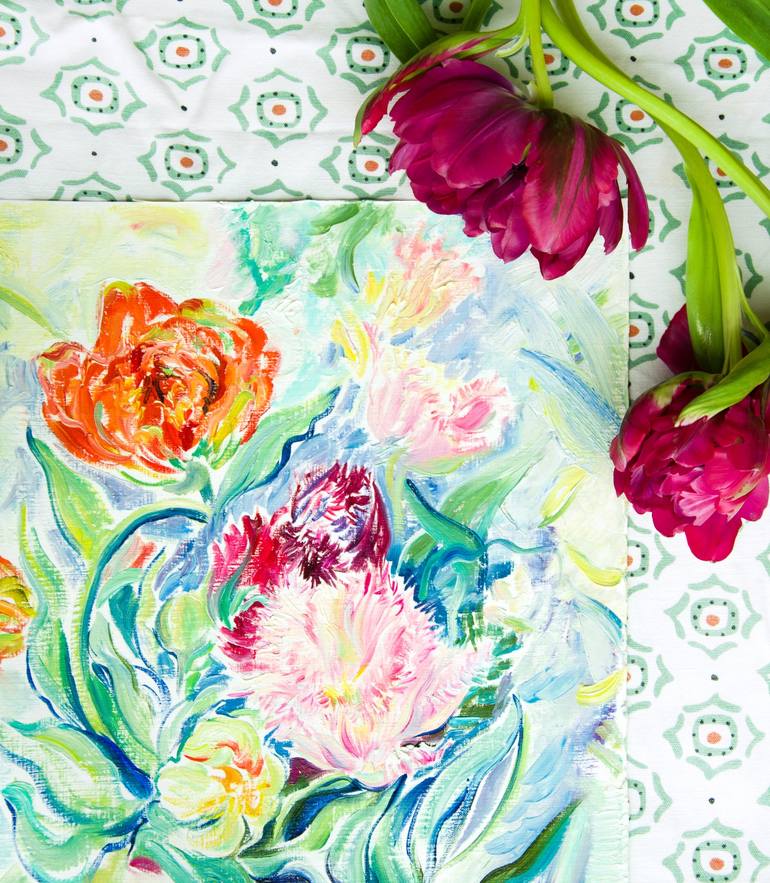 Original Floral Painting by Daria Galinski