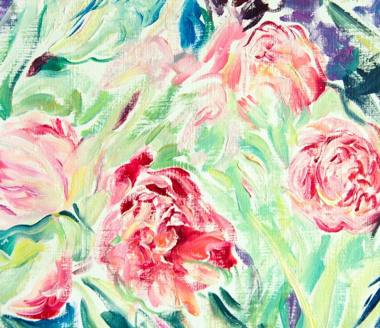 Original Impressionism Floral Painting by Daria Galinski