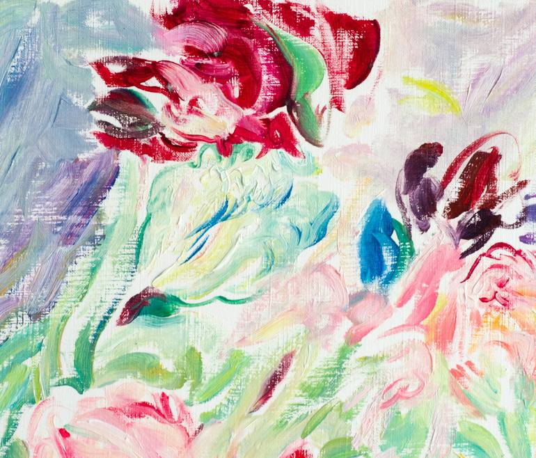 Original Impressionism Floral Painting by Daria Galinski