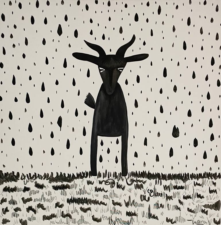 Original Animal Painting by Mara Giliberti  Illustration Art on Canvas  Ela