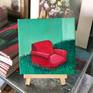 One of the artworks I did during my days of confinement, during the coronavirus pandemic.
The red sofa represents the anguish for the world situation, and the green grass represents the desire for freedom