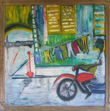 Original Expressionism Motorbike Paintings by Iris Greiner