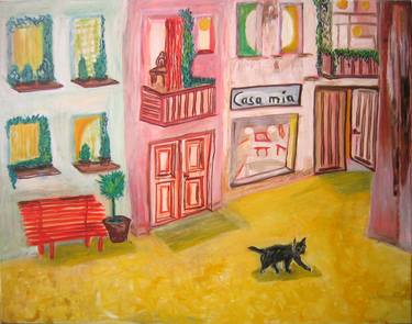 Original Modern Cats Paintings by Iris Greiner