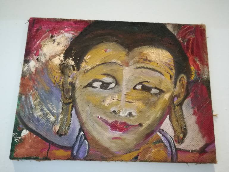 Original Expressionism Religion Painting by Iris Greiner