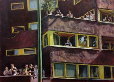Original Figurative Architecture Painting by Peter Hengst