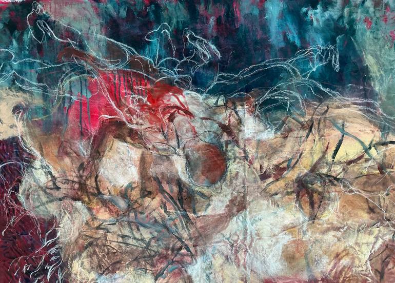Original Expressionism Abstract Painting by Golriz Rezvani