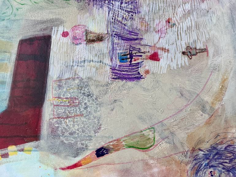 Original Abstract Architecture Painting by Golriz Rezvani