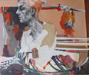 Original Figurative People Paintings by Golriz Rezvani