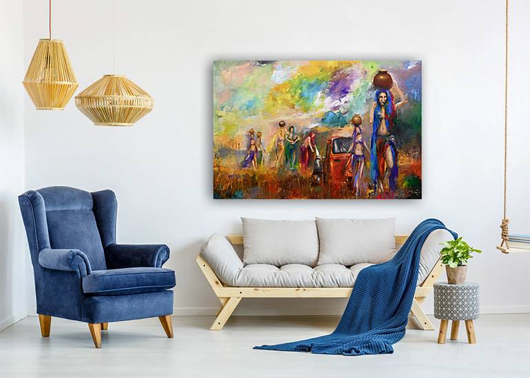 Original Contemporary Water Painting by Tejinder Ladi Singh