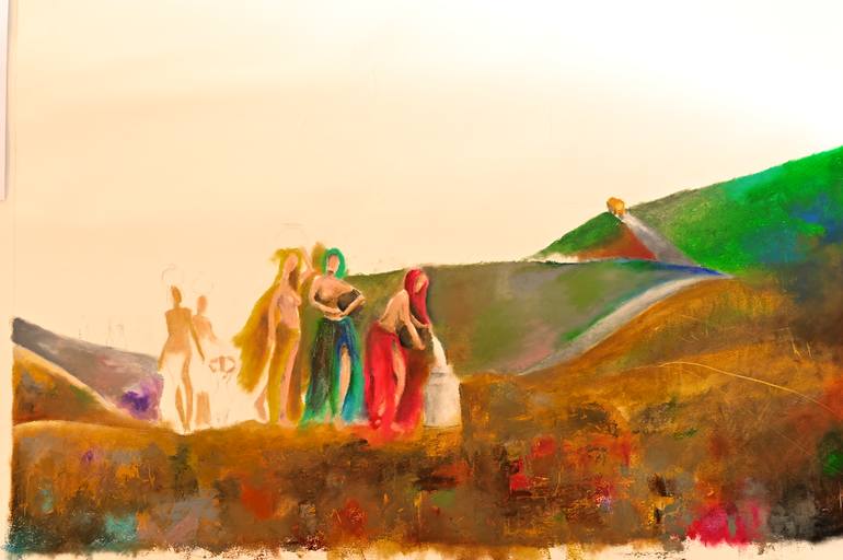 Original Contemporary Water Painting by Tejinder Ladi Singh