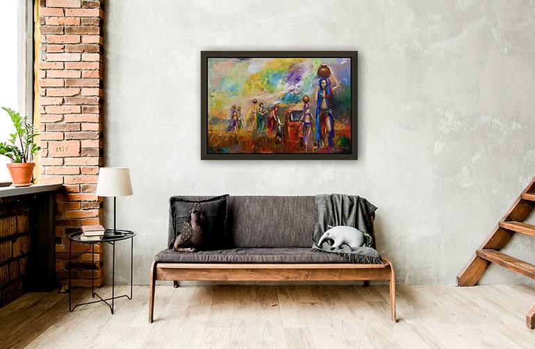 Original Contemporary Water Painting by Tejinder Ladi Singh