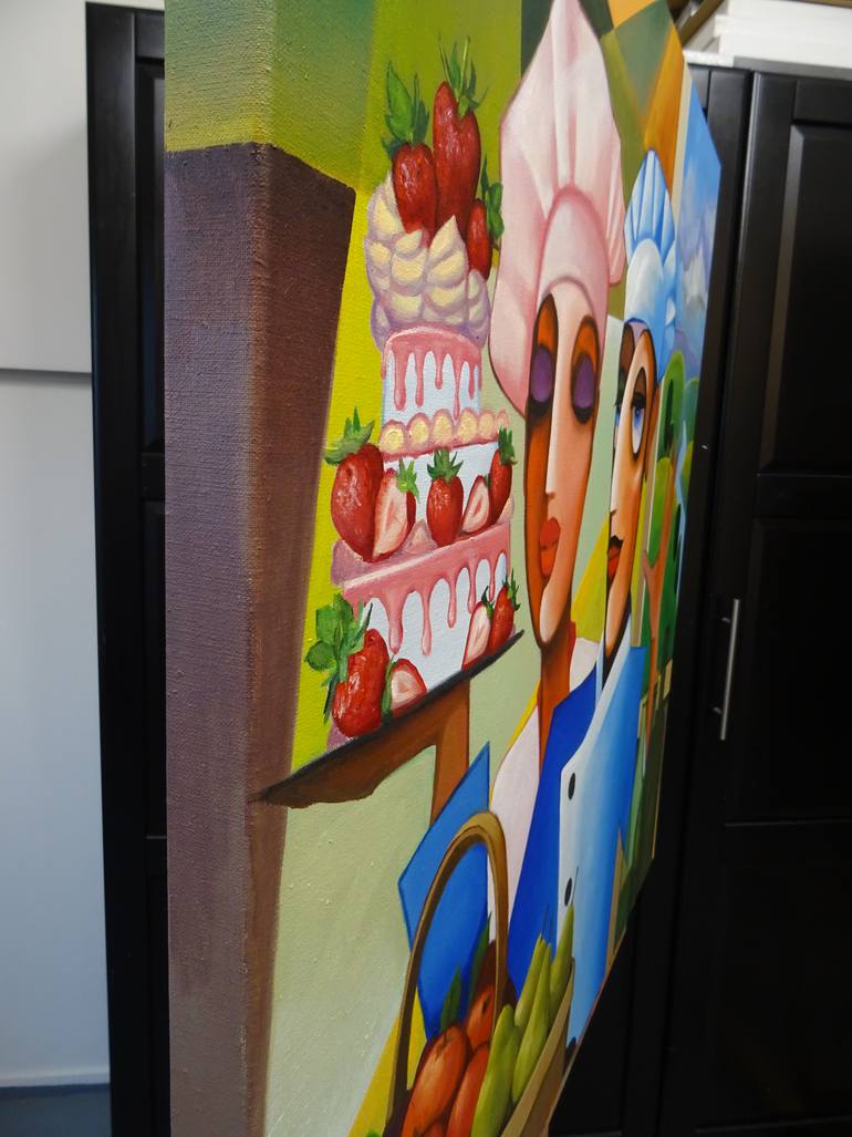 Original Abstract Food & Drink Painting by Angelika Bes
