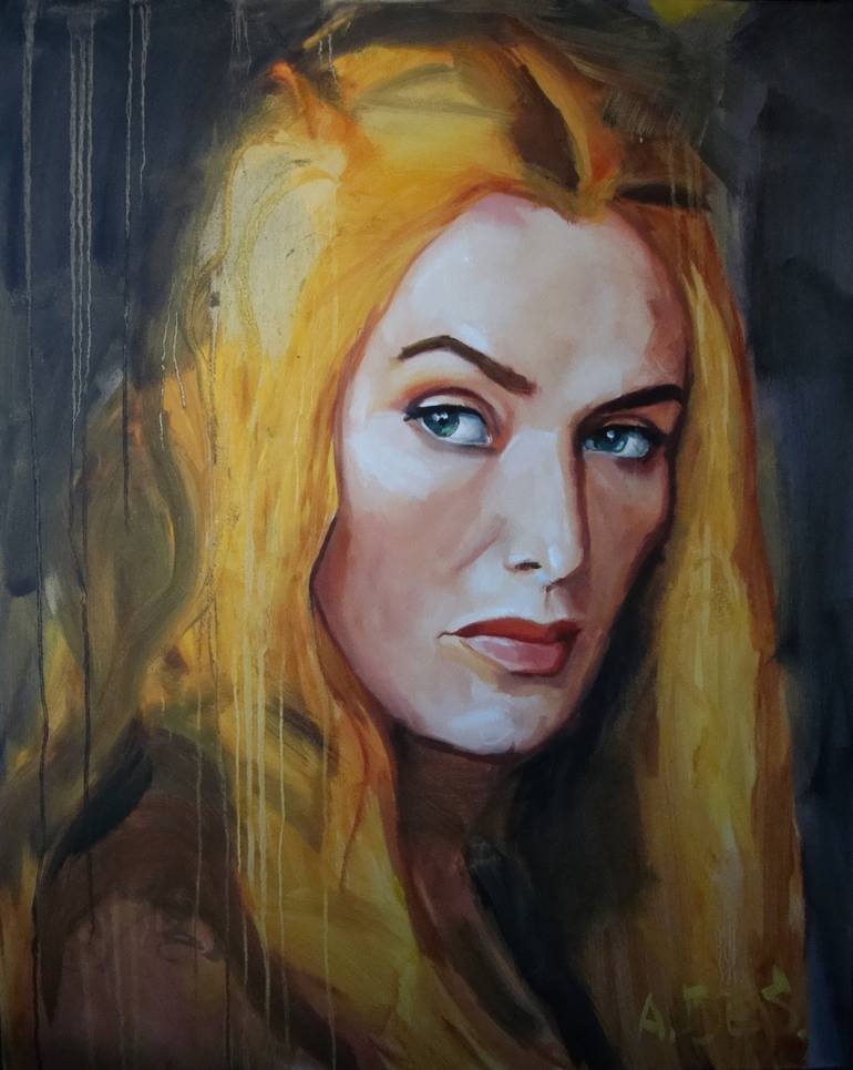 Original Fine Art Portrait Painting by Angelika Bes