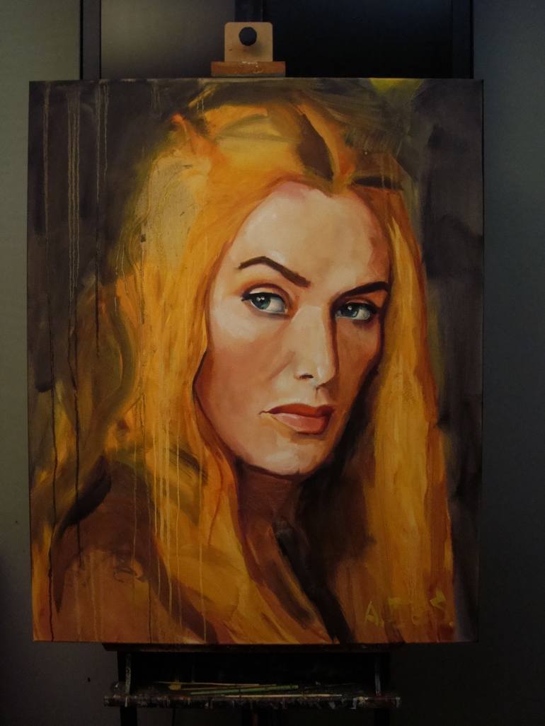 Original Fine Art Portrait Painting by Angelika Bes