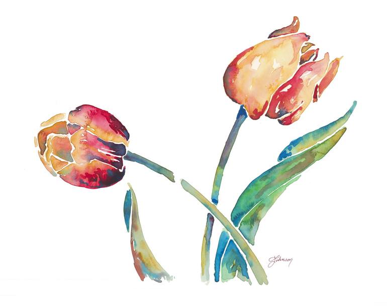 Tulip II Painting by Lindsay Johnson