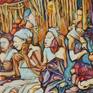Detail of "Dancing the Bwiti". Oil on canvas, 100x50x4cm