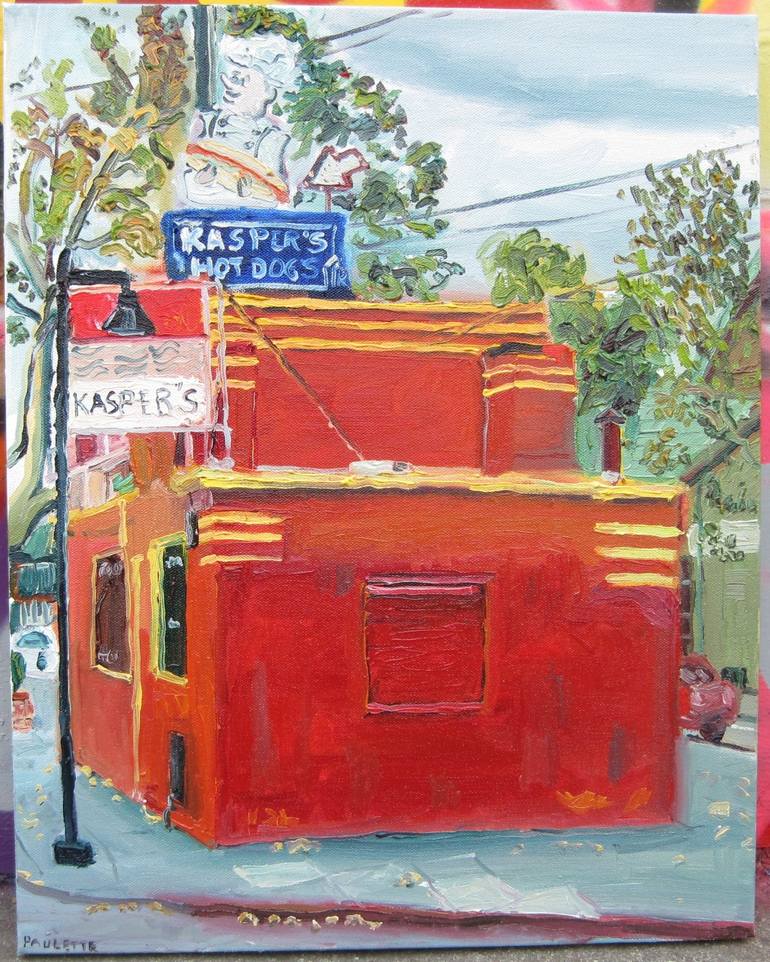 Kaspar's Hot Dogs Painting By Paulette Nichols 