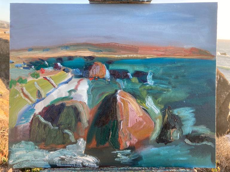 Original Expressionism Landscape Painting by Paulette Nichols
