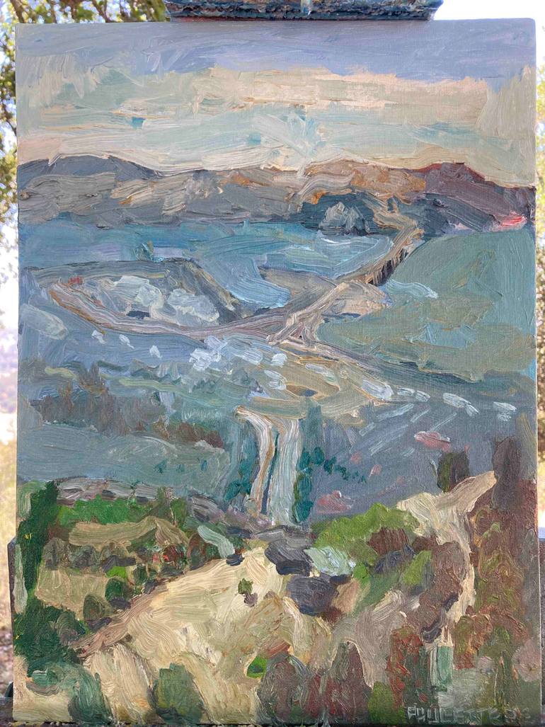 Original Abstract Expressionism Landscape Painting by Paulette Nichols