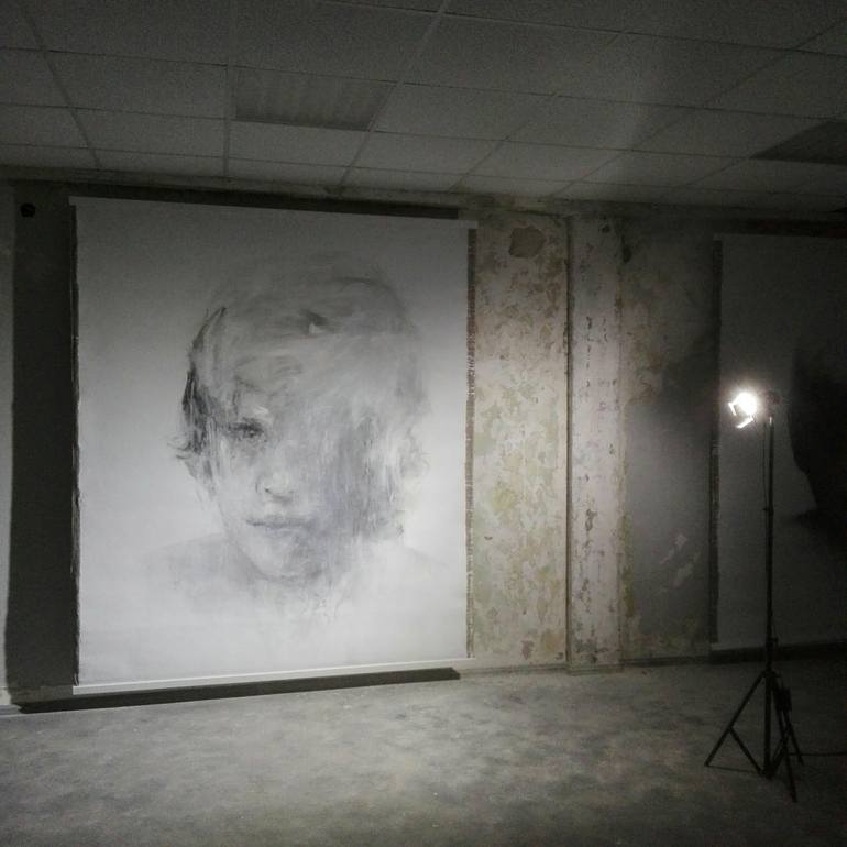 Original Conceptual People Painting by Pille Ernesaks