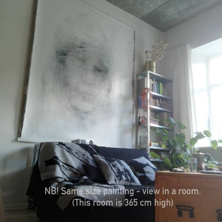 Original Conceptual People Painting by Pille Ernesaks