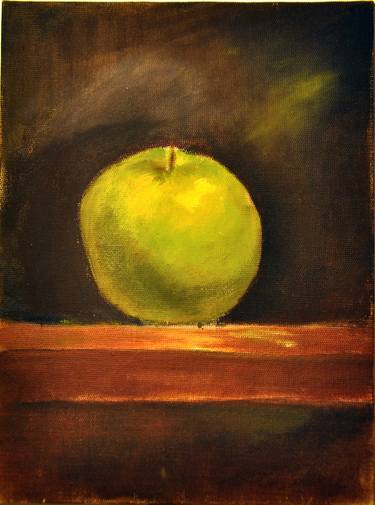 Green Apple | Ukrainian artist | Original Oil Painting thumb