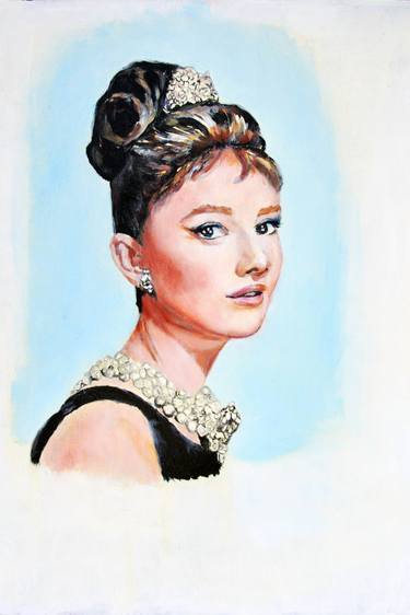 Audrey Hepburn Portrait | Ukrainian artist | Original Painting thumb