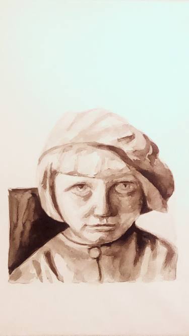 Serious Little Girl in a Cap | Ukrainian artist | Original thumb