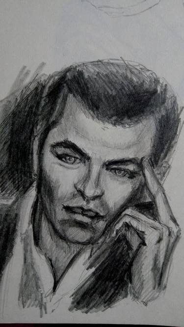 Drawing of Chris Pine | Ukrainian artist | Original Drawing thumb