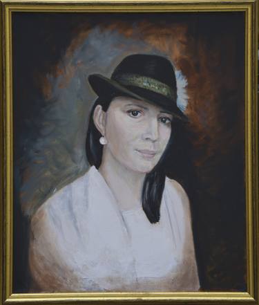 Portrait of Woman in Hat | Ukrainian artist | Original Painting thumb