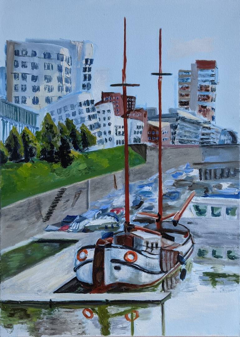 Marina Dusseldorf Painting By Anna Brazhnikova Saatchi Art